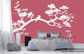 Pink bedroom wallpaper H089