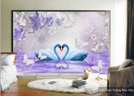 Purple bedroom wallpaper FL139