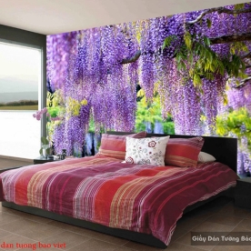 Purple bedroom wallpaper H205