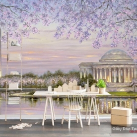 Purple bedroom wallpaper v139