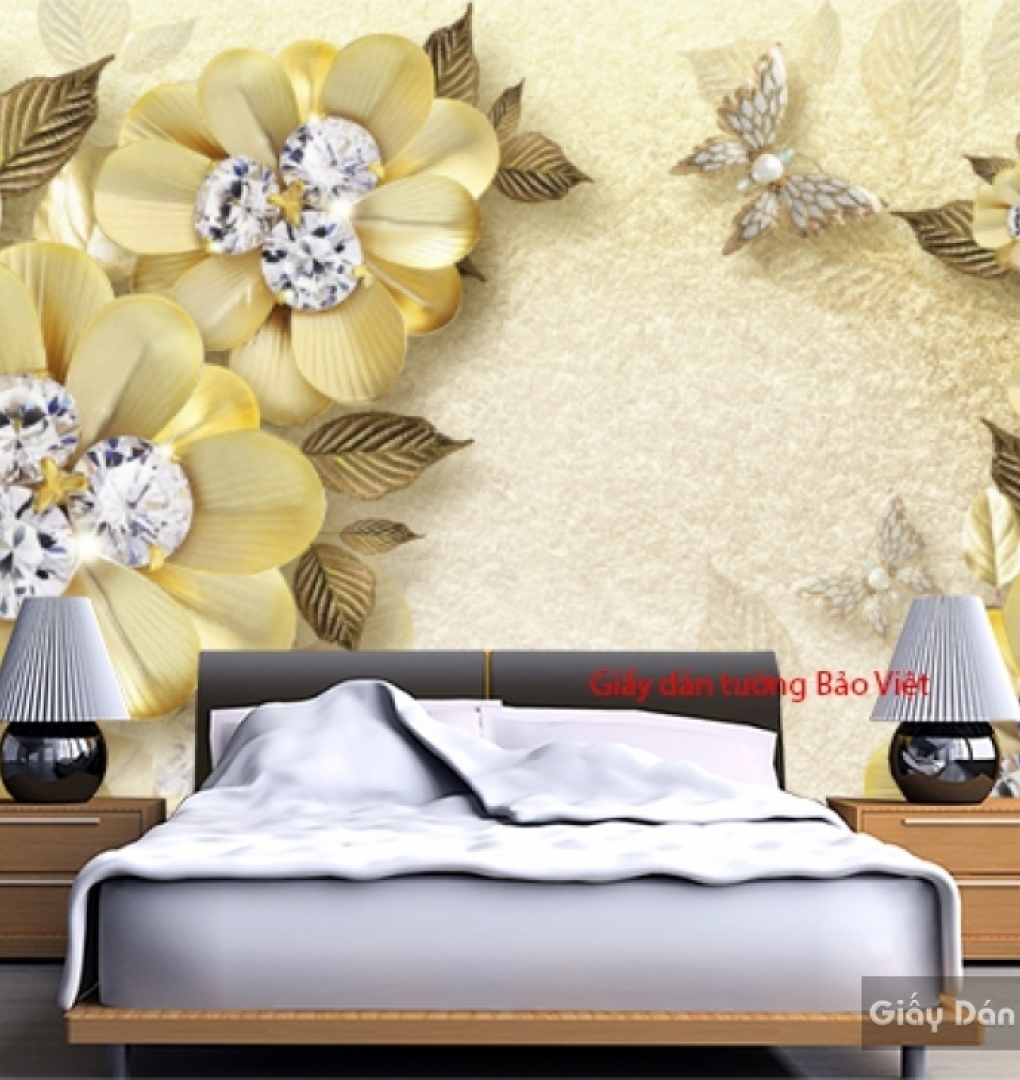 Yellow bedroom wallpaper K16237912