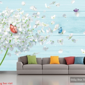 Blue bedroom wallpaper H193