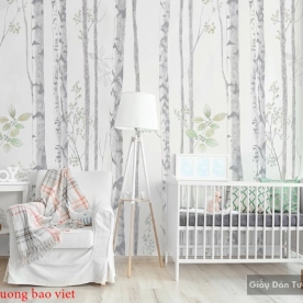 Forest bedroom wallpaper d219