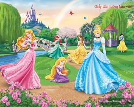 Wallpapers for girls room shaped Princess Kid083