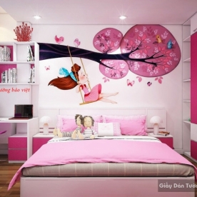Wallpaper for kid137a girl's room