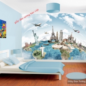 Wallpaper for kid067 baby room