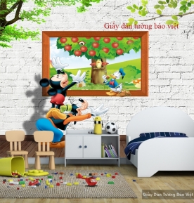 Kid090 3D children's room wallpaper
