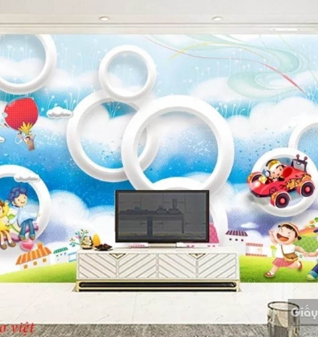 Wallpaper for children 3d room v002