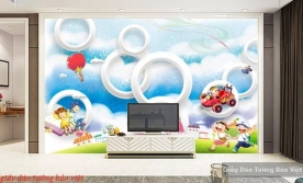 Wallpaper for children 3d room v002