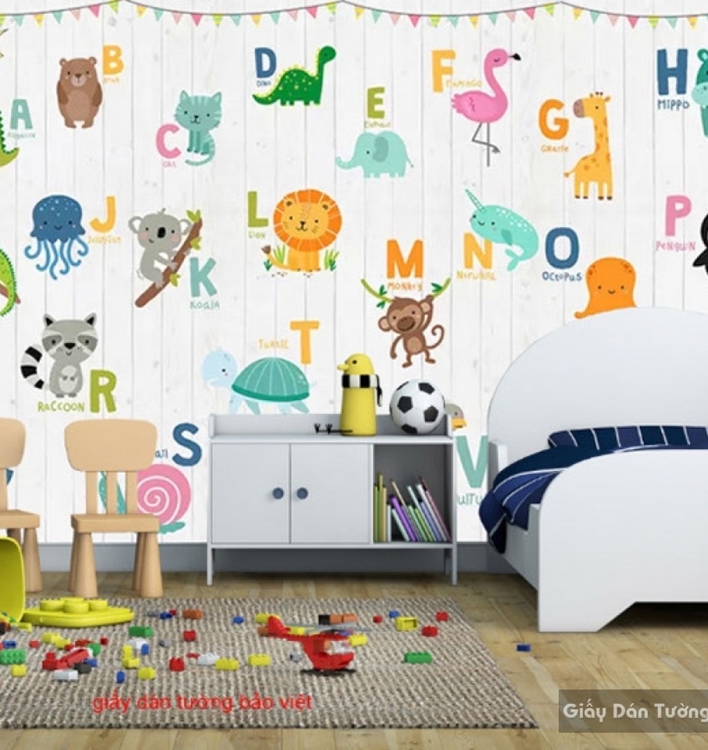 Wallpaper of children's rooms D048
