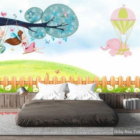 Wallpaper for children's rooms d137