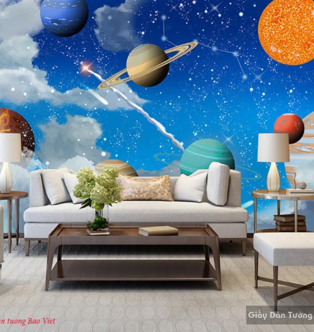 Wallpaper for children room galaxy v325