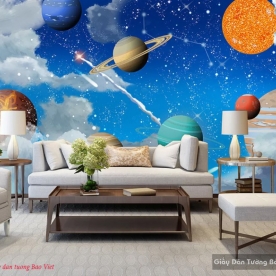 Wallpaper for children room galaxy v325