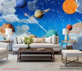 Wallpaper for children room galaxy v325