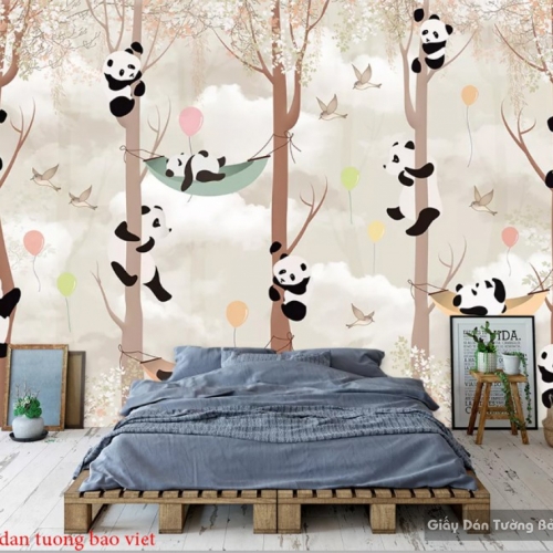 Wallpaper children panda D223