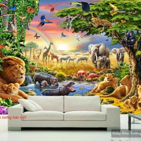 Kid132 green forest kids wallpaper