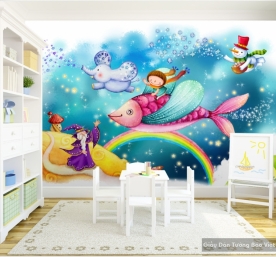 Kid0 3D children's room wallpaper