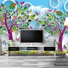 Kid012 3D children's room wallpaper