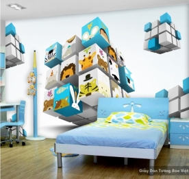 Kid025 3D children's room wallpaper
