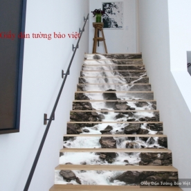 Metallic decal stickers on the stairs AK001