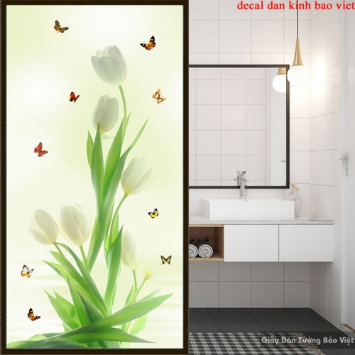 Double sided glass decal decal for bathroom k253