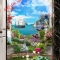 Beautiful 3D glass decal stickers S066