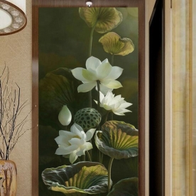 D072 lotus glass decal stickers