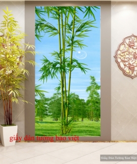 Bamboo glass decal sticker Tr131