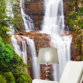 W115 waterfall wall decal