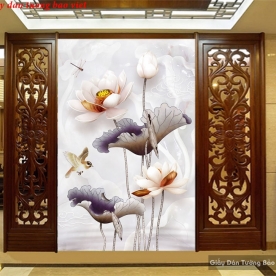 Painting glass 3d lotus flower k220