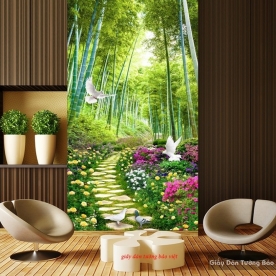 Painting glass 3d landscape K196