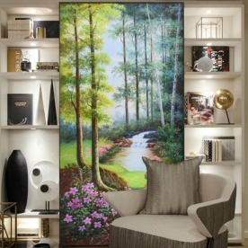 Wallpaper glass view of the forest v080