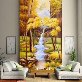 Painting glass waterfall K219