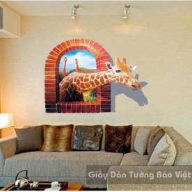 3D Wall Stickers-Giraffe 3D