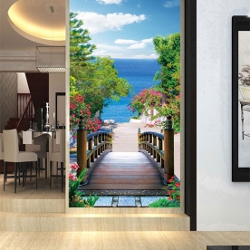 Decal glass wall stickers 3d k286
