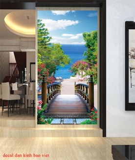 Decal glass wall stickers 3d k286