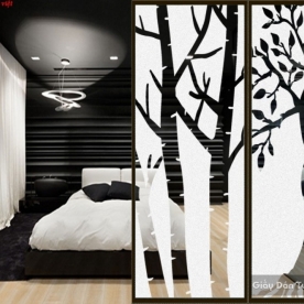 Art019 translucent glass decal stickers