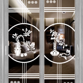 Decal art transparent glass stickers glasses033