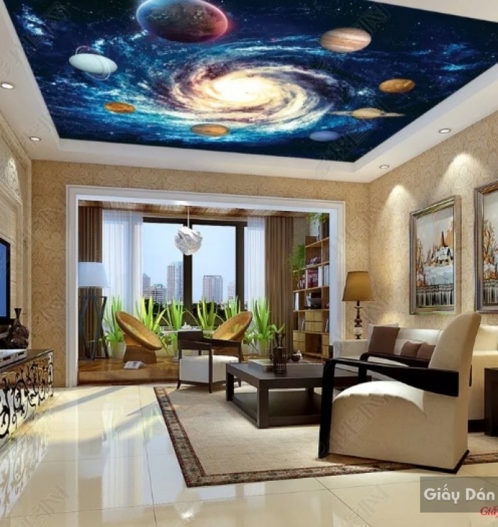 Ceiling paintings 3d galaxy v205