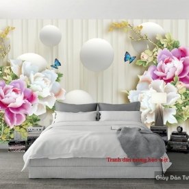 3D wall paintings imitation pearl 3D-054