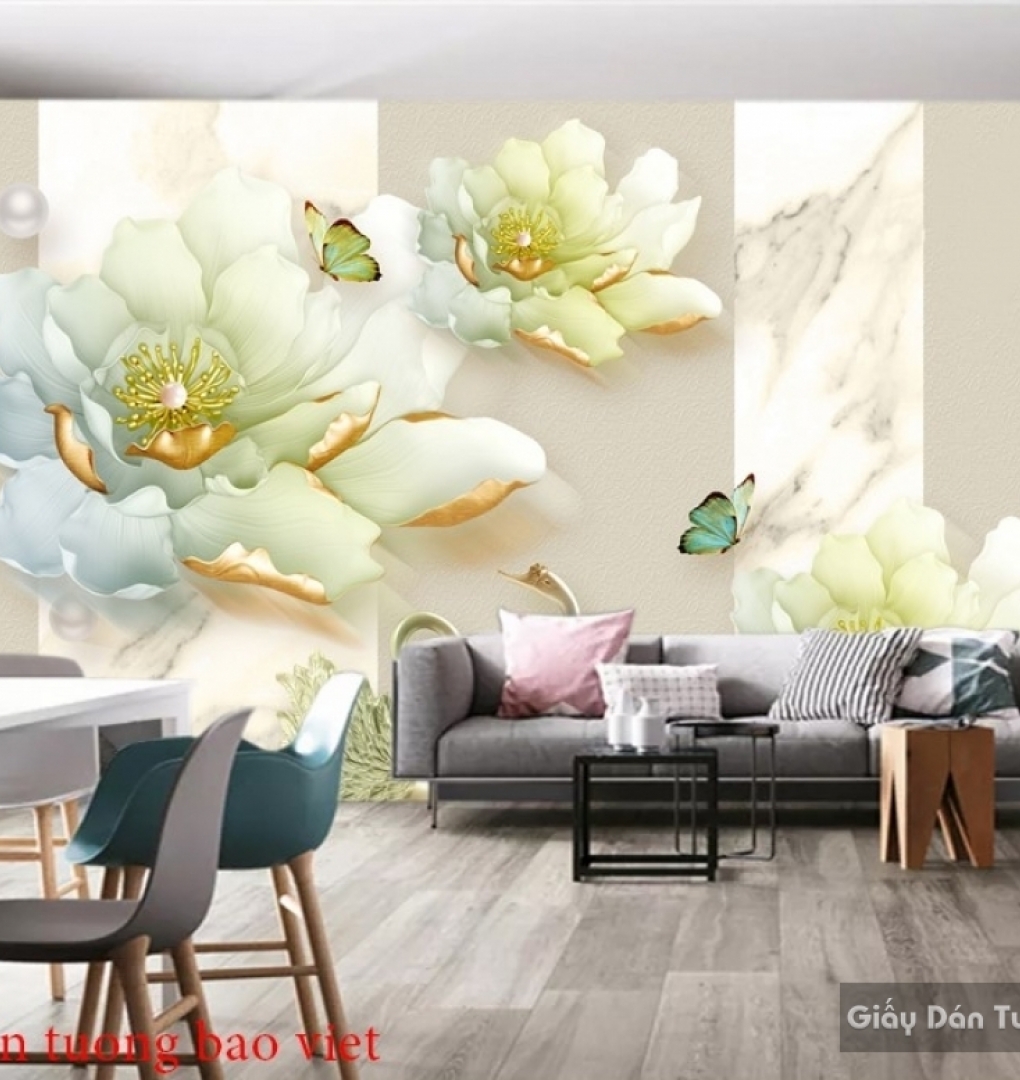 3D wall paintings of imitation pearl D208