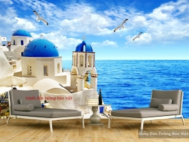 3D wall paintings of the sea landscape S075