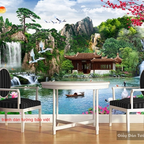 3D feng shui wall paintings FT075