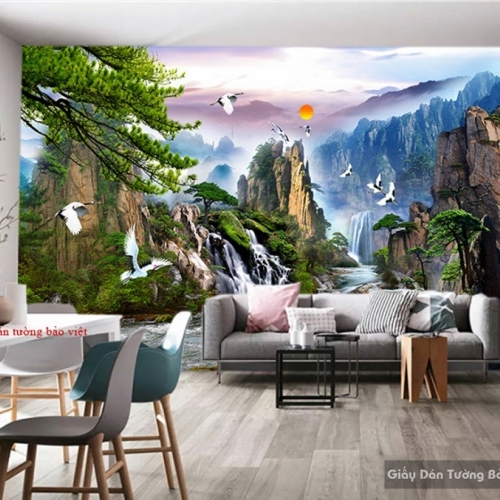 3D feng shui wall paintings FT076