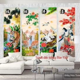 Wall paintings of four seasons FT052