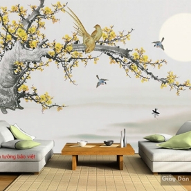 Wall paintings of apricot branches H158