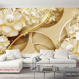 3D imitation pearl wall paintings D012