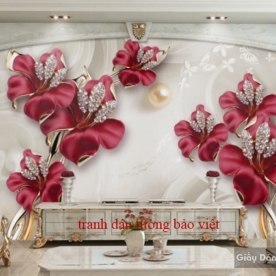 3D imitation pearl wall paintings FL054