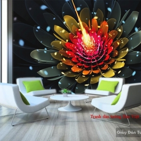 3D wall paintings of flowers H135