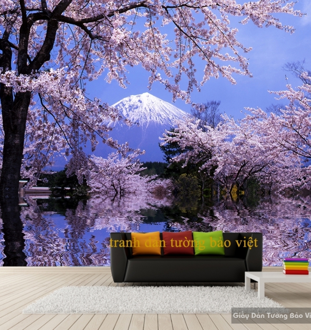 Wall paintings of cherry blossom H090